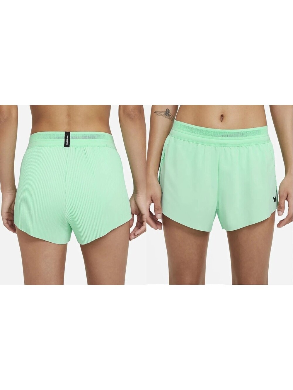 Nike 3" AeroSwift Dri-FIT ADV Running Shorts Mid-Rise Pleated Lined Women Medium